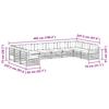 Outdoor Sofa Set 8 pcs Natural and Cream Solid Acacia Wood