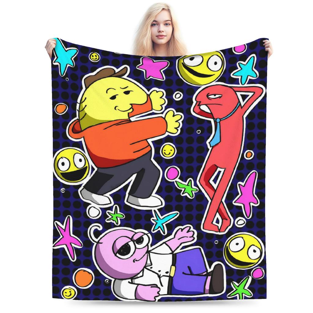 glep smiling friends Gift Blanket For Men Women Warm Cozy Fluffy  Throw Blankets for Bed 50x60 Inches Multiple Sizes