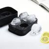 4/6Grids Skull Ice Ball Mold Silicone Ice Tray For Cocktails Whiskey Halloween Horror Theme Ice Cube Maker Spooky Parties Gothic