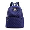 Casual Minimalist Zipper Backpack Quilted Detail Rucksack Women's All-Match Travel Storage Bag