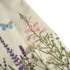 18 Inch Linen Pillowcase Spring Flower Printed Design Without Core