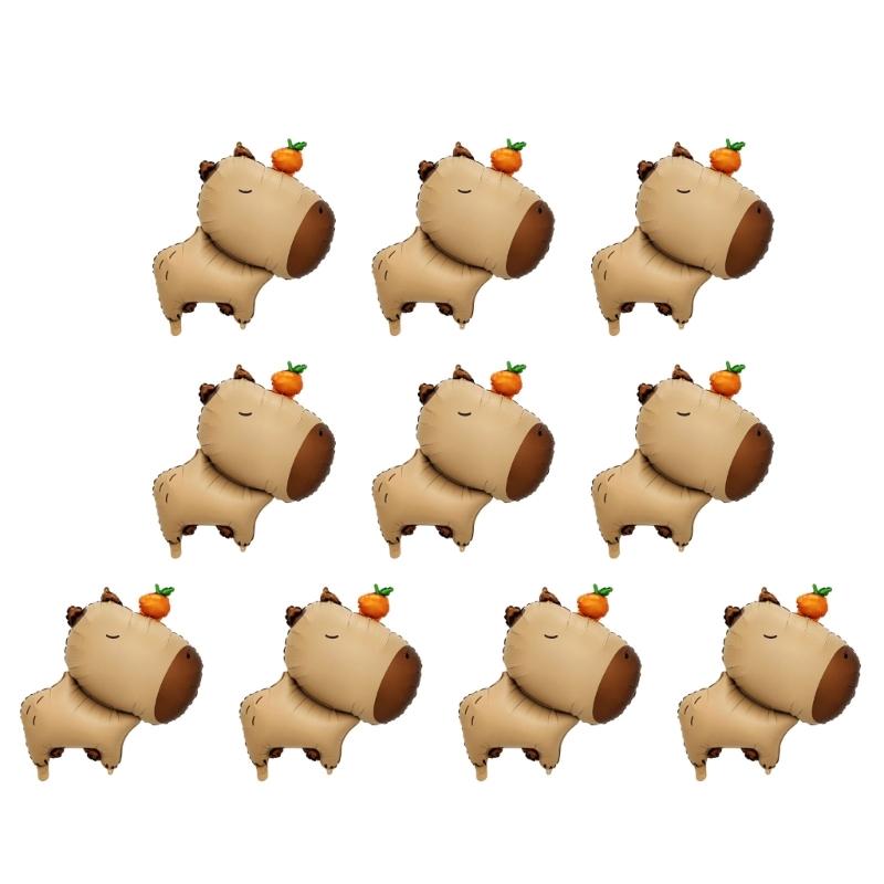 Lot de 10 Ballons Capybara Élégants Ballons Portables Accessoire Pour Créer Une Atmosphère Joyeuse Lors de Toute Fête Ou Événement
