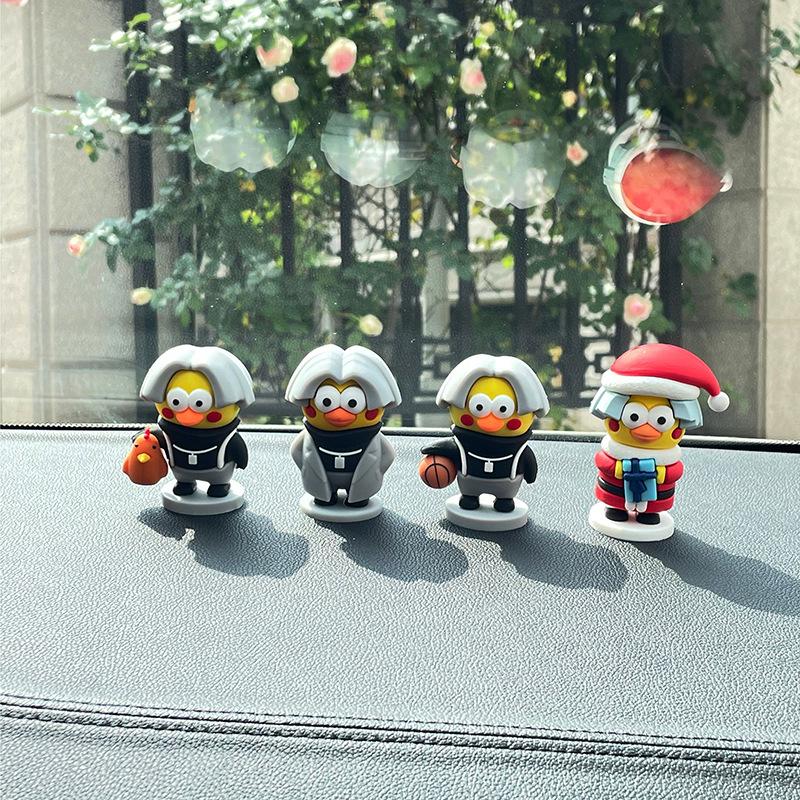 Chicken Pigeon Desktop & Car Ornament: Cute Cai Xukun Ikun Figurine for DIY Decoration