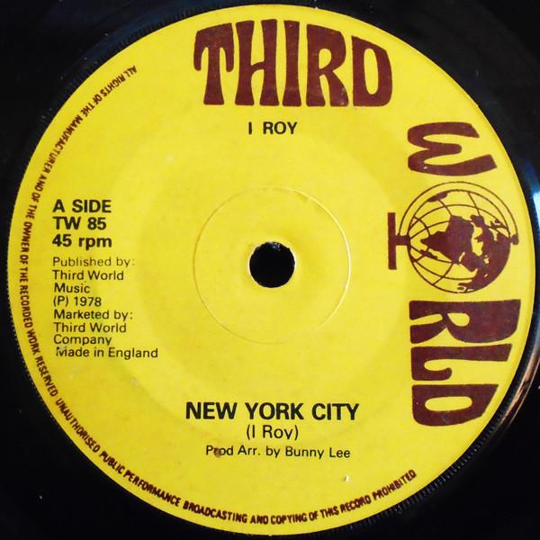 7inch Record I-ROY / CORNELL CAMPBELL - New York City / Blessed Are They TW85 Third World 1978 UK Reggae, Ska & Dub Used