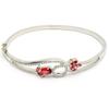 Stylish Rhodium Plated American Diamond Silver Plated Openable Cuff Bracelet For Women & Girls