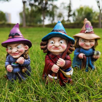 Halloween Magic Witch Sculpture Resin Crafts Small Ornaments Halloween Decoration Home Decoration