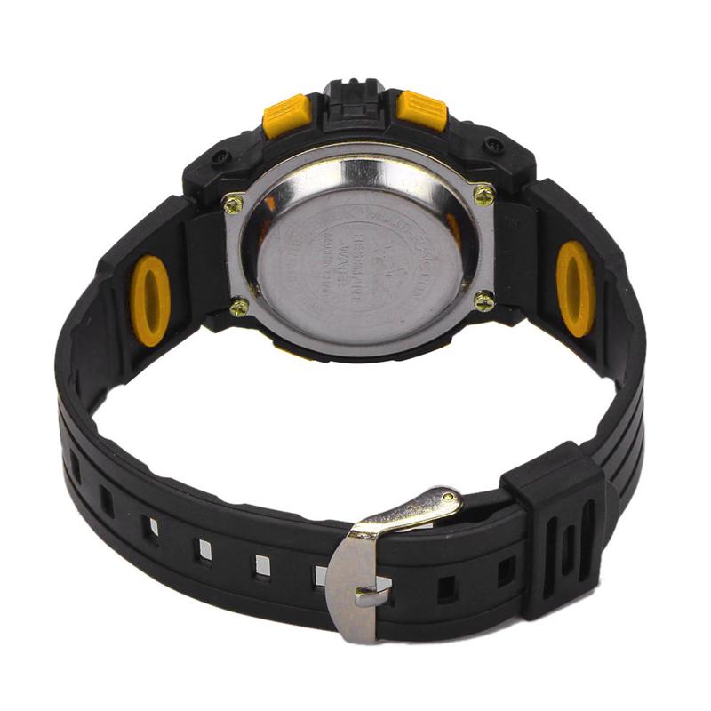 Montre numérique à LED pour homme, multifonction, bracelet en silicone, montre de sport pour étudiant noire