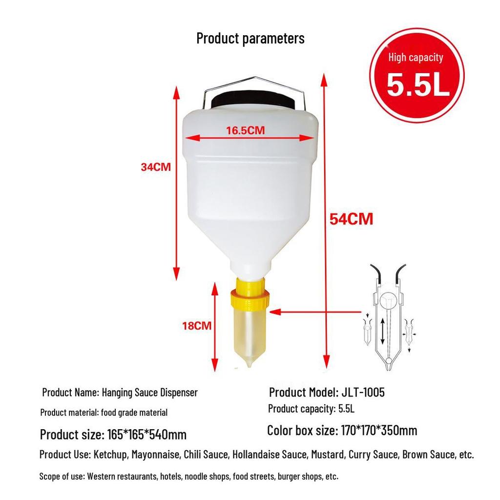 Sticlă cu presare pentru sosuri și condimente – Capacitate mare pentru alimente prăjite