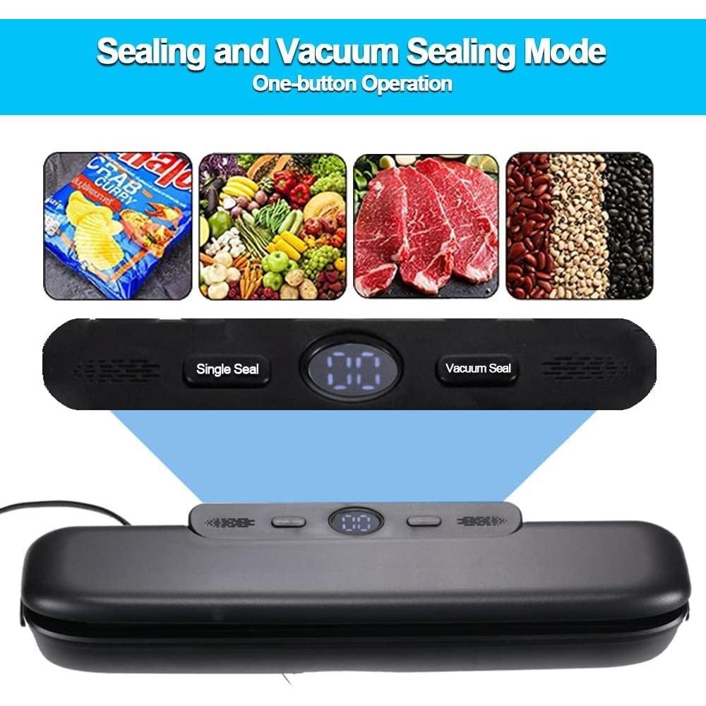 Vacuum Sealers for Food Professional Foil Sealing Device with 10 Vacuum Bags Sealing Device Vacuum Machine for Sous Vide Dry and Moisture