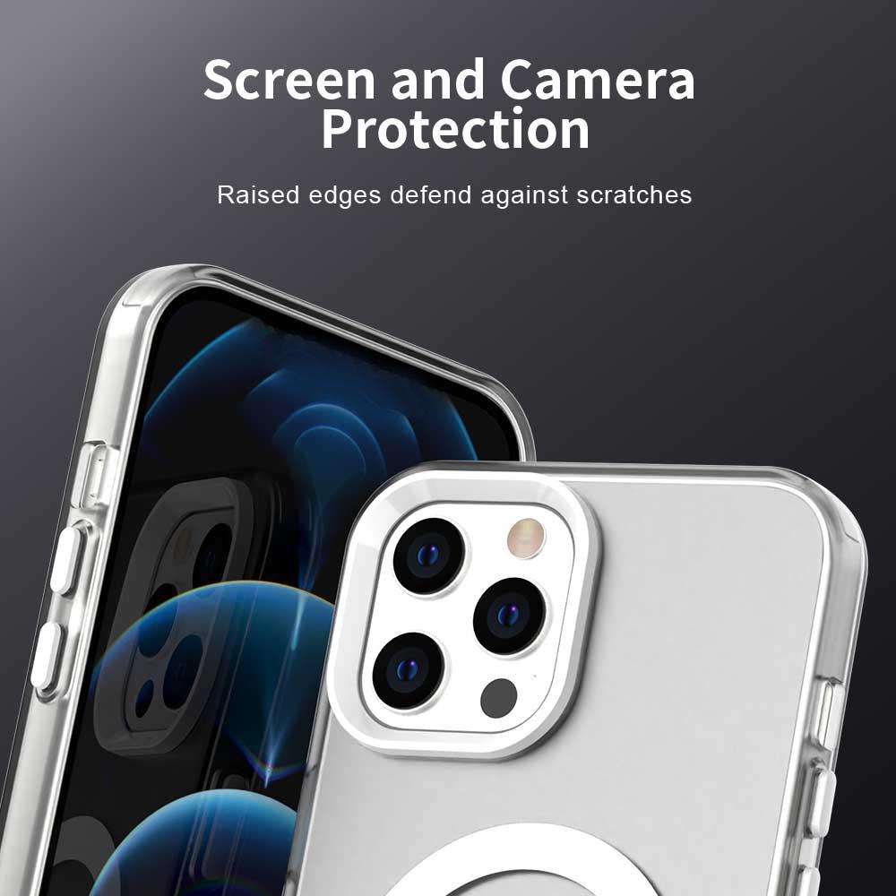 For iPhone 14 Pro Case Compatible with MagSafe Color Splicing IMD TPU+PET+PC Mobile Cover