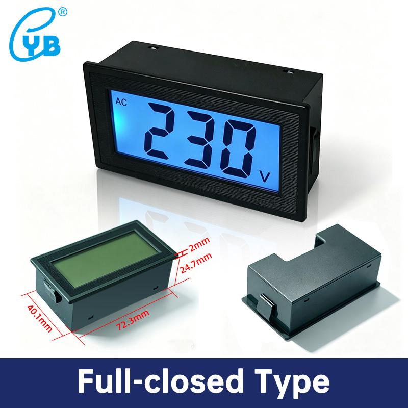 YB5135D AC Voltage Meter 20-500V 2-Wire LCD Digital Volt Panel Meter for 100V 110V 120V 220V 230V 380V Voltage Testing Tool D69