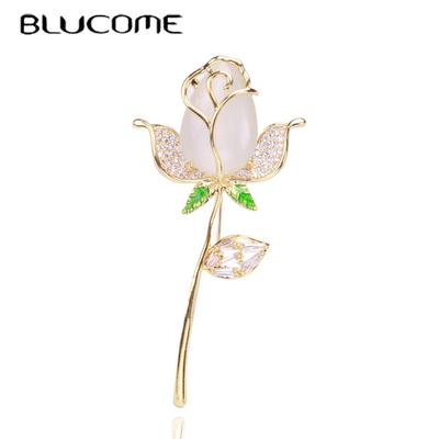 Gentle Rose Shape Brooch Female All-match Banquet Dress Corsage Accessories Elegant Pin Fashion Jewelry