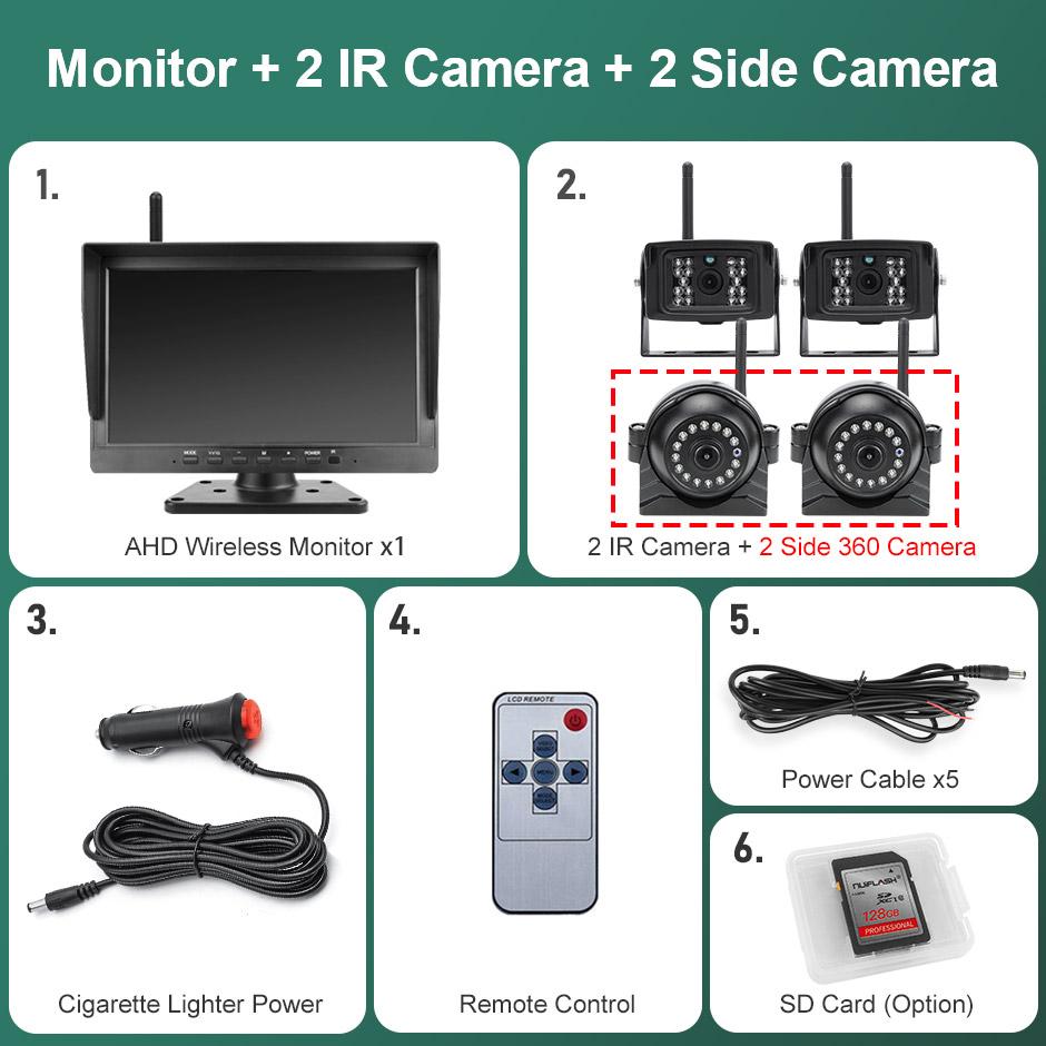 

GreenYi беспроводной BSD 10 дюймов грузовик DVR монитор AHD высокой четкости ночное видение обратный резервный рекордер Wifi камера 1080 для автобуса 128G Card
