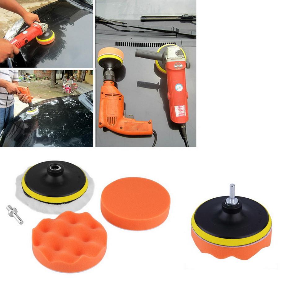 8/11Pcs 3 inch Car Polishing Disc Self-Adhesive Buffing Waxing Sponge Wool Wheel Polishing Pad For Car Polisher Drill Adapter