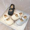 Kids Flat Shoes Soft Sole Girls Performance Dance Shoes Solid Color Sweet 2025 New Fashion Children Leather Shoes Black Trendy