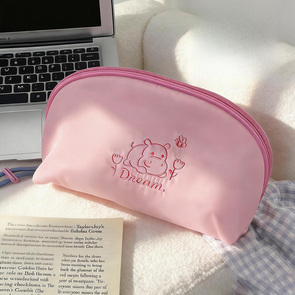 Large Capacity Travel Makeup Bag with Compartments Portable Toiletry Organizer for Cosmetics and Underwear