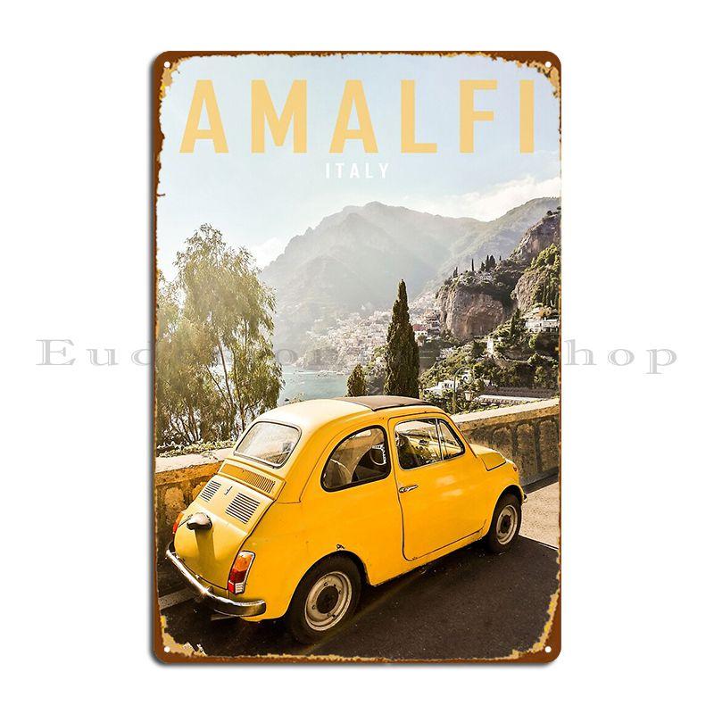 

Positano On The Amalfi Coast In Italy Metal Plaque Poster Wall Plaque Create Designing Club Pub Mural Tin Sign Poster 20x30cm