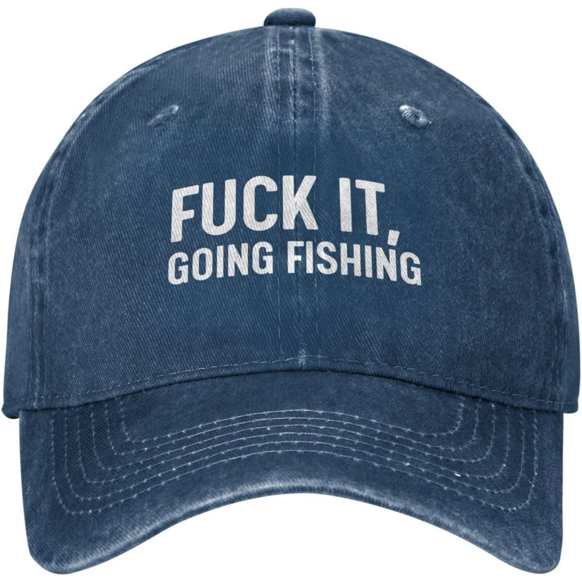 Funny Fishing Quote Baseball Cap Adult Cotton Adjustable Distressed Casual Hat Unisex Can Be Adjusted