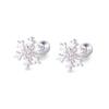 Korean Snowflake Ear Studs: Minimalist Christmas Earrings for Women