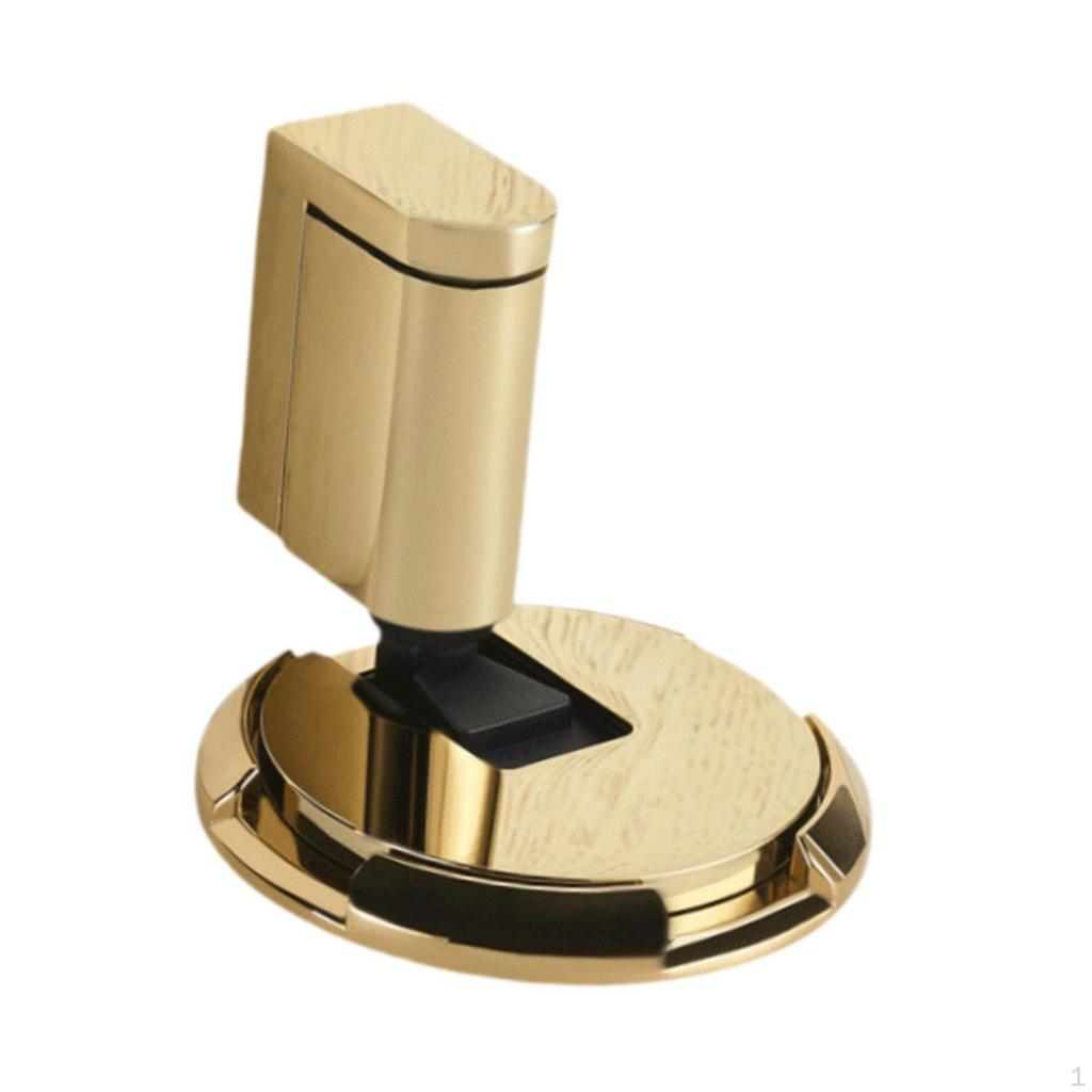 Door Stopper Stop Holder Home Office Bathroom Zinc Alloy Compact Adjustable Height Anti