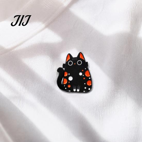 Alloy Backpack Accessory Cartoon Cat Brooch Pin, Mini Enamel Badge Animal Shape Ornament Clothing Jewelry for Women Men Lapel Pin
