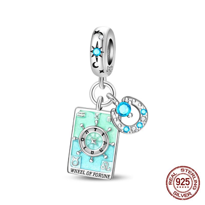 Authentic Original 100% Copper Metal Card Star Robot Beaded Death Demon Eye Charm Bead Components Compatible With Bracelet High Quality Fine Jewelry