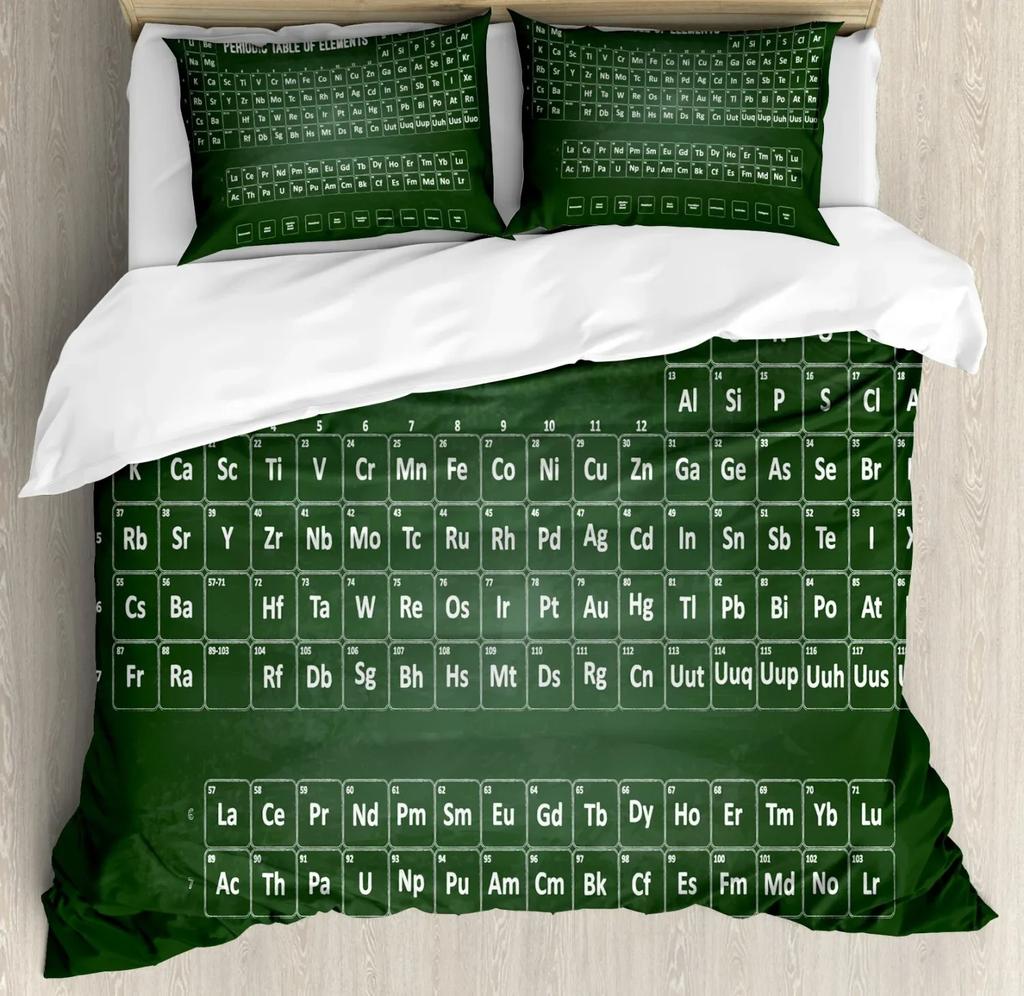 Periodensystem Bettbezug Set Chemische Elemente Bettwäsche Set Polyester Pädagogisch Wissenschaft Thema Bettdeckenbezug Einzelbett King Size