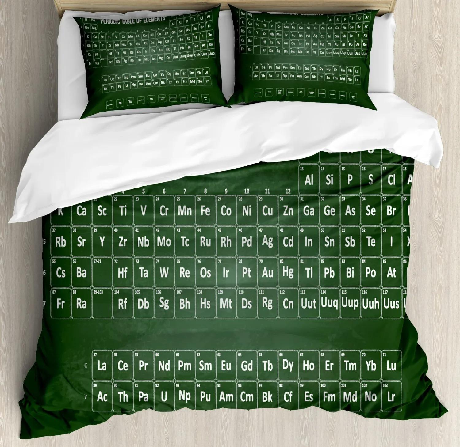

Comforter Periodic Table Chemistry Elements Bedding Set Polyester Educational Science Theme Comforter Twin King Size Comforter (quilt)-EU Single(135*200cm)3pcs