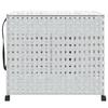 VidaXL Panier à linge avec roulettes blanc 66x35x60 cm résine tressée 372048