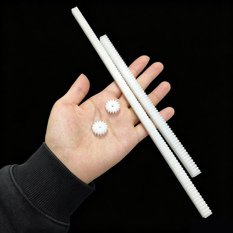 20cm/30cm POM Plastic Gear Rack with 1 Module 15T 3mm D Hole gear set N20 Motor Transmission Accessories gear rack set