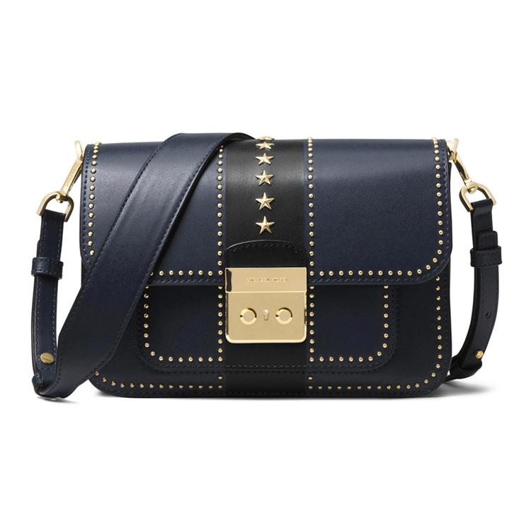 

New MICHAEL KORS Sloan Leather Portable Crossbody Bag, Shoulder Bag Women s 30F8GS9L3Y-ADMIRAL-BLK 22.9*6.4*16.5CM