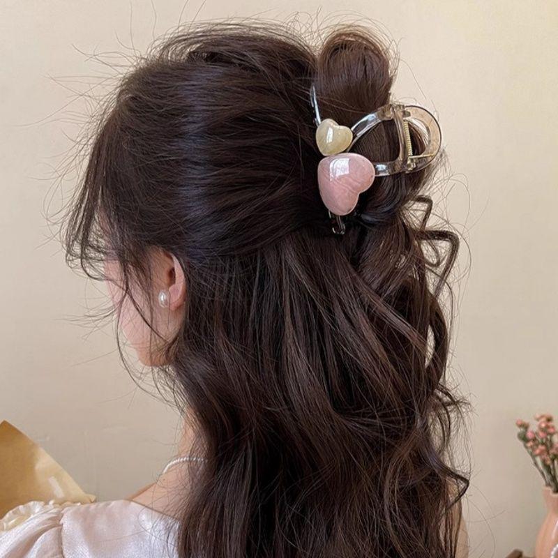 Elegant Large Hair Claw Clip for Thick Hair - High-End Korean Updo Shark Clip