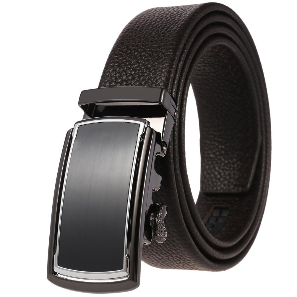 

5 шт. Модный молодежный ремень из коровьей кожи, деловой ремень с автоматической пряжкой, мужской ремень из коровьей кожи первого слоя Ly88951-5 110-130