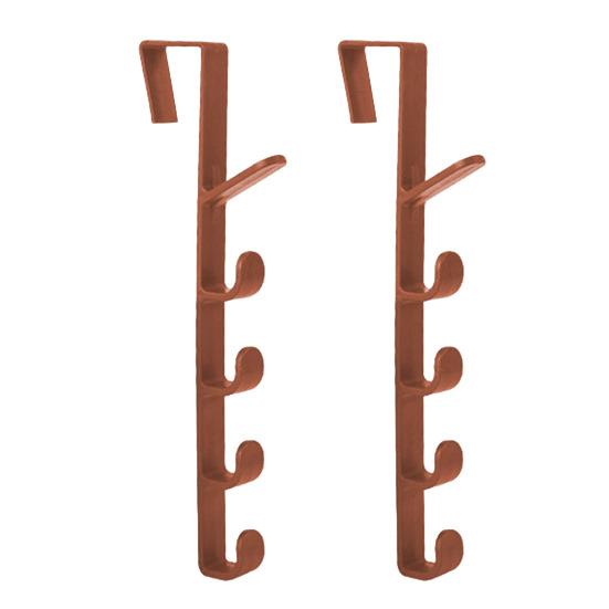 Hook Up Lightweight Plastic Door Hook with Drill-Free Installation Multiple Hooks Damage-free Door Hanger Home Storage Organizer