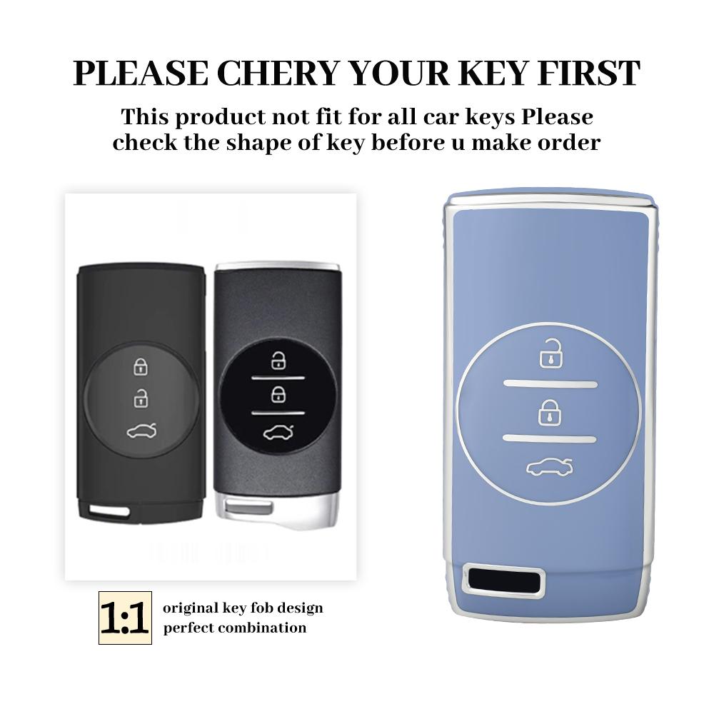 Auto TPU Car Key Case Cover For Chery Tiggo 7 Pro 8 Pro Exeed Tiggo 2 3x Arrizo 5Pro Gx 5x EQ7 Tiggo Keychain Key Ring Holder