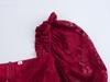 2025 Spring Women's European & American Style Lace Puff Sleeve Dress