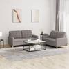 Vidaxl 2-Piece Lounge Set with Cushions, Taupe, Fabric