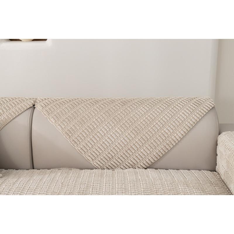 New Corduroy Sofa Cushion Winter Thickened Plush Cushion High-grade Non-slip Leather Sofa Cover Cover Cloth