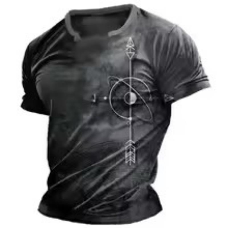 T-shirt Hip-Hop Street Rétro pour Homme Impression 3D