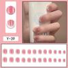 Y1 Fake Nail Sticker Wearing Nail Finished Nail Piece Removable Blush Nail Girl Cat Eye Gradual Change Nail Patch