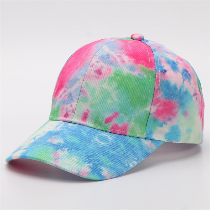 Digital Print Gradient Baseball Cap With Sun Protection For Casual Outdoor Wear
