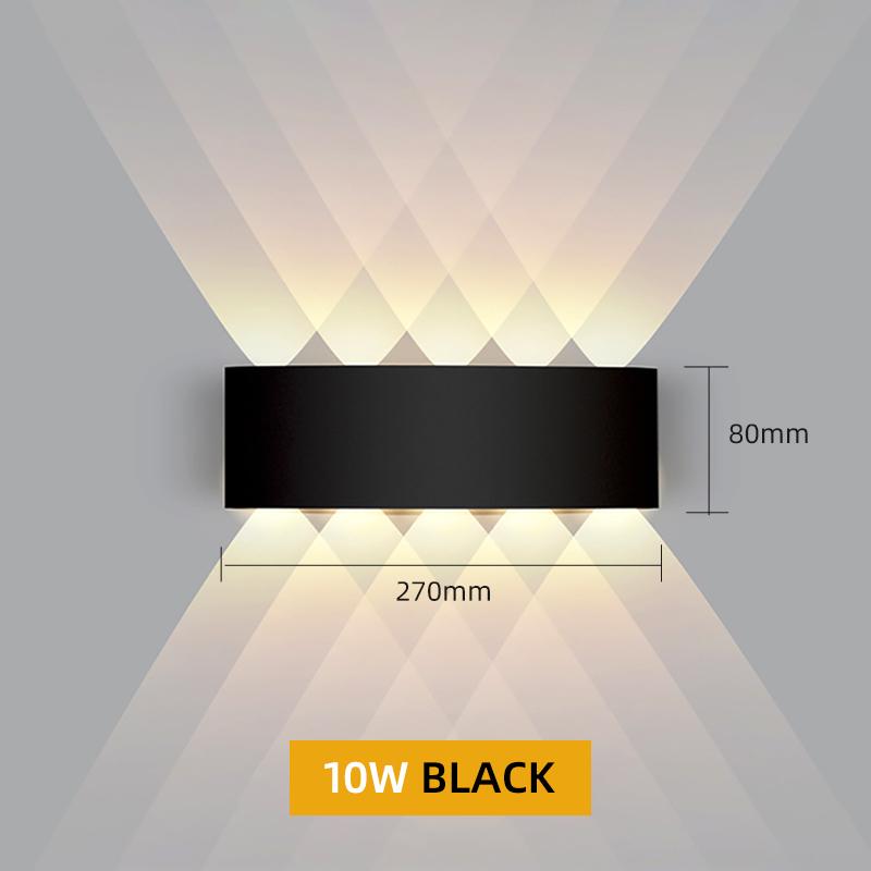 IP65 8W 12W Aluminum LED Wall Lamp Waterproof Outdoor Garden Lights Interior Wall Light for Bedroom Living Room Stairs Lighting