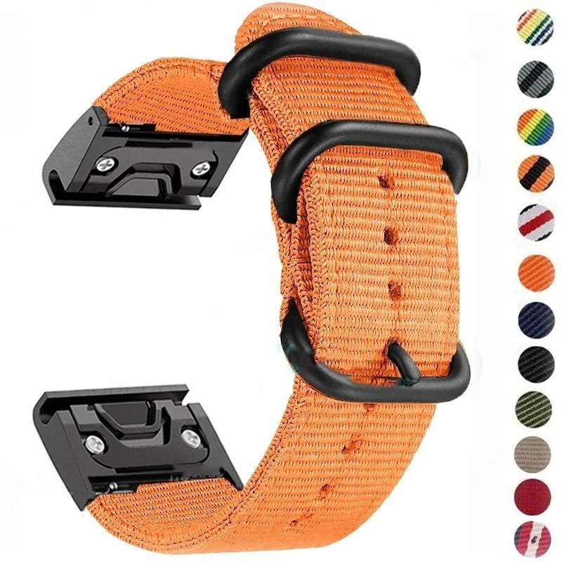 22 26mm QuickFit Ersatz-Uhrenarmband für Garmin Instinct 2X Solar Fenix 7 7X 6X 6Pro 5X 5 Epix2 Nylon-Armband
