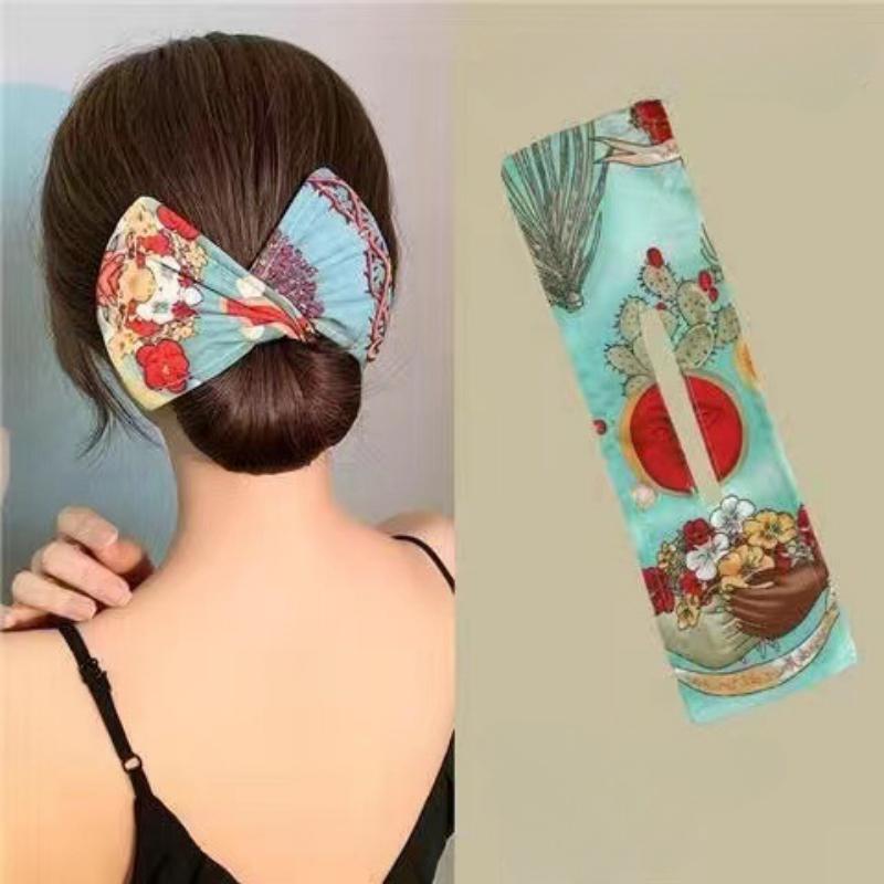 Women Girl Deft Bun Maker Knotted Wire Headband Donut Bun Maker Tool Hair Bands Hairstyle Tool
