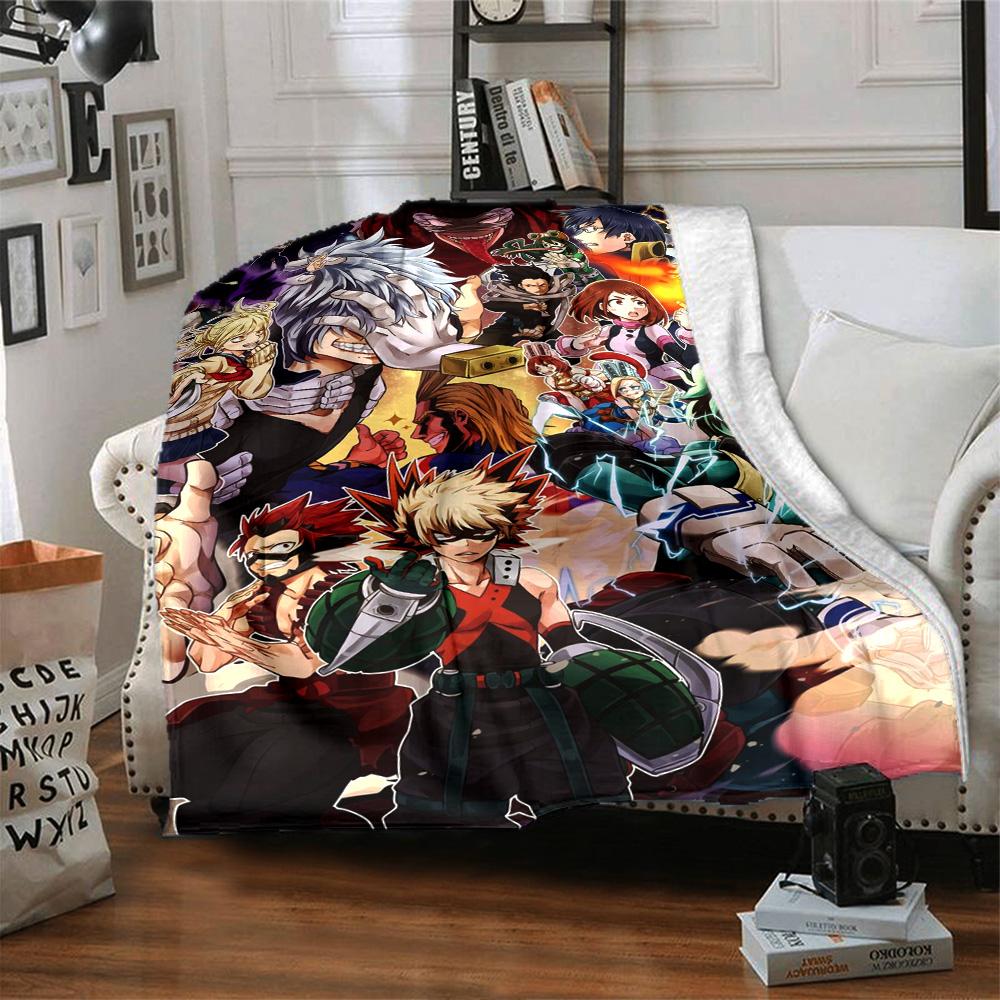 Anime Characters Celebration Flannel Blanket Super Soft Warm Cozy Blanket For Sofa Bed Office Travel Allseason Home Decor Gift