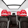 2pcs/set Cartoon Christmas Car Seat Cover Snowman Car Chair Christmas Hat  New Year