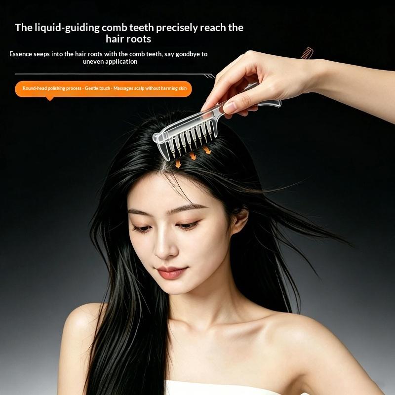 Scalp Liquid Applicator Comb Precise Dispensing Anti Hair Snagging Scalp Massage For Daily Care Hair Growth Home Travel