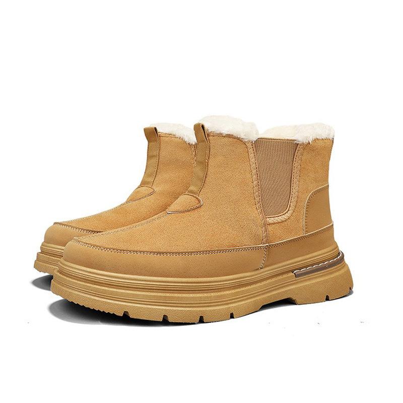 Cotton shoes Snow boots Winter piled thickened warm waterproof cotton boots High top plush boots