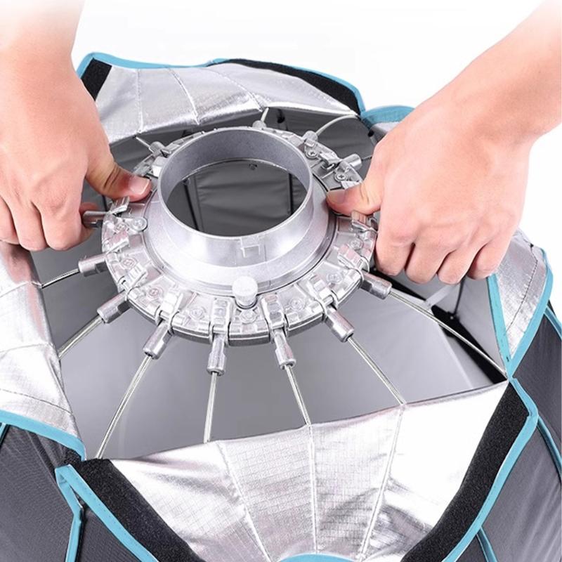60cm Parabolic Softbox For Studio Lights, Mount With Honeycombs Grid  Photo Studio Equipment Light Box