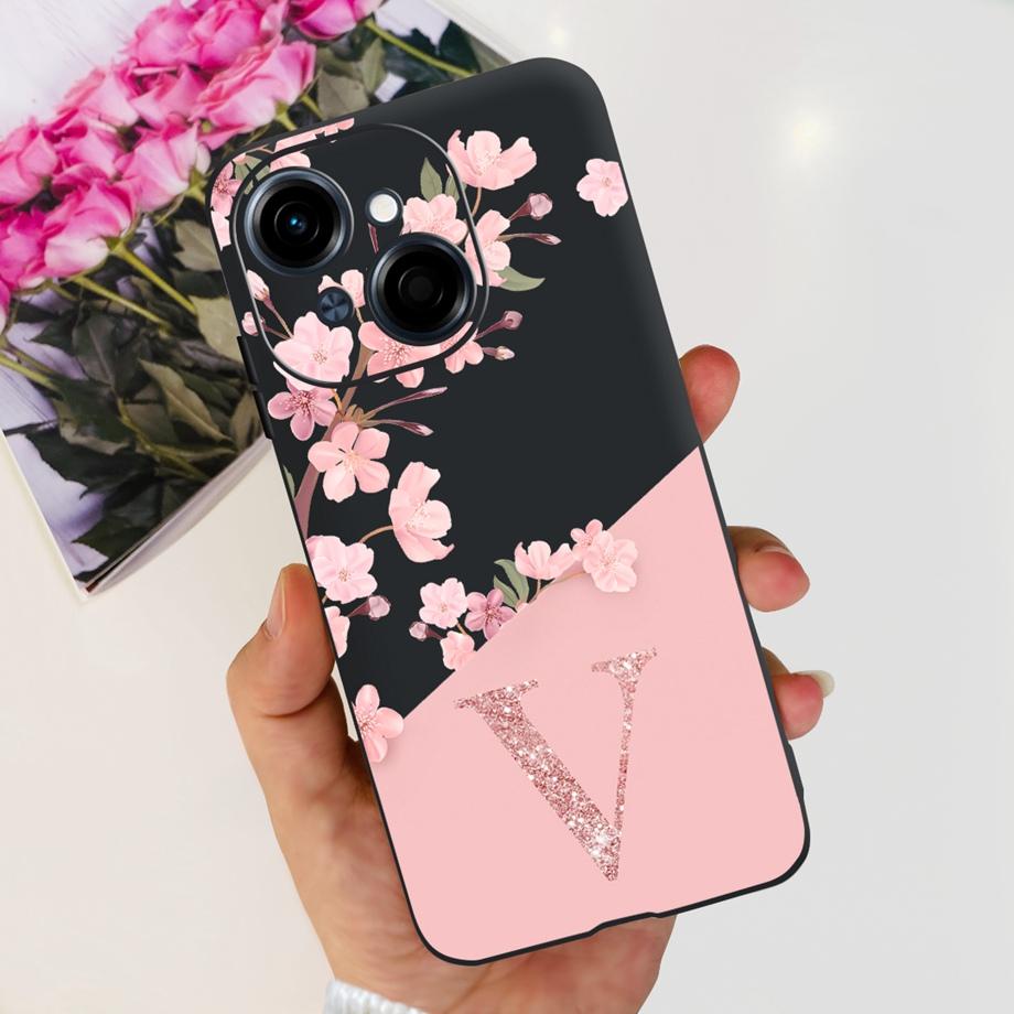 Initials Letter Pattern For Tecno Spark GO 1 Bumper Case Tecno Spark GO 2025 Soft TPU Coque Cover Capas Silicone Funda